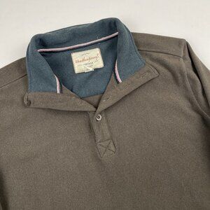 Weatherproof Vintage 1/4 Button Up Pullover Sweater Men’s M Gray Fleece Lined